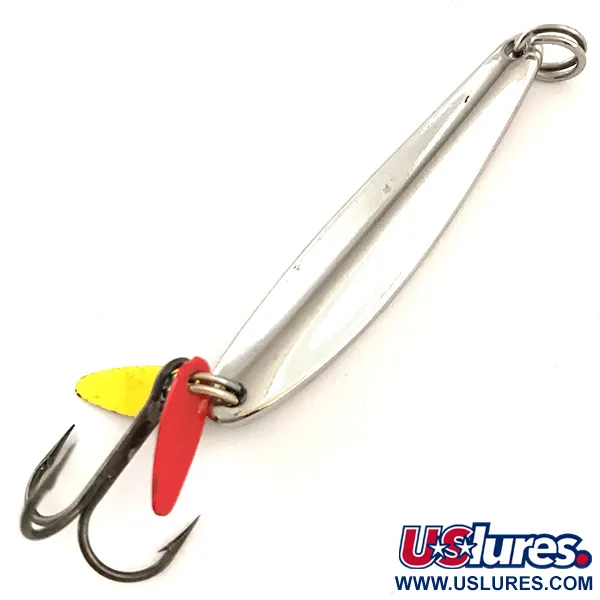 Bay de Noc Swedish Pimple UV (світиться в ультрафіолеті), червоний/жовтий/нікель, 7 г, блесна коливалка (колебалка) #6358