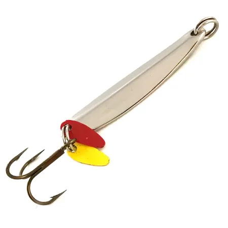 Bay de Noc Swedish Pimple, нікель/зелений/червоний/жовтий, 7 г, блесна коливалка (колебалка) #6359