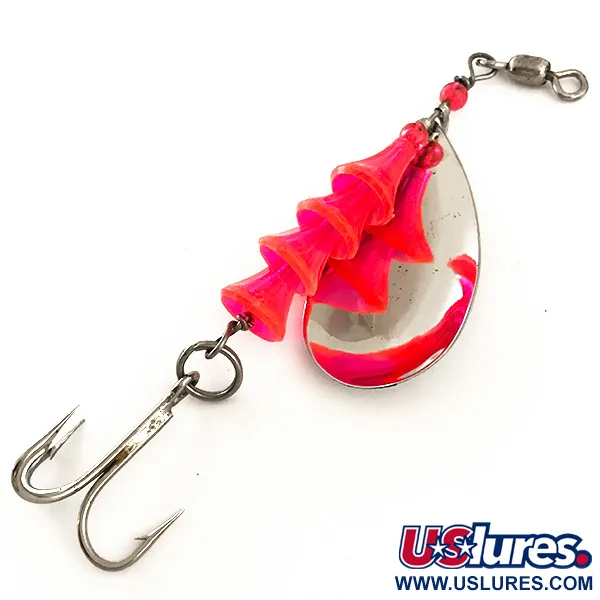 Luhr Jensen TEE Spoon, нікель/рожевий, 10 г, блешня оберталка (вертушка) #6367