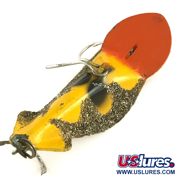  Buck Perry Spoonplug, жовтий/червоний/гліттер срібло, 7 г, блесна коливалка (колебалка) #6400