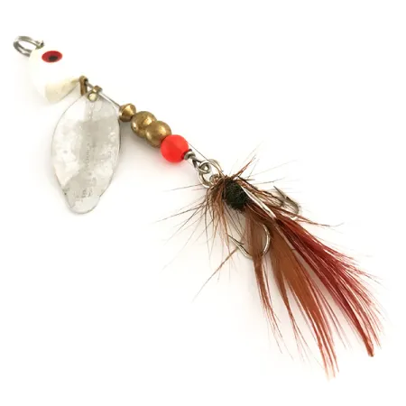 Mepps Lusox 1, нікель/червоний, 10 г, блешня оберталка (вертушка) #6403