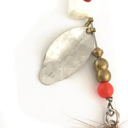 Mepps Lusox 1, нікель/червоний, 10 г, блешня оберталка (вертушка) #6403