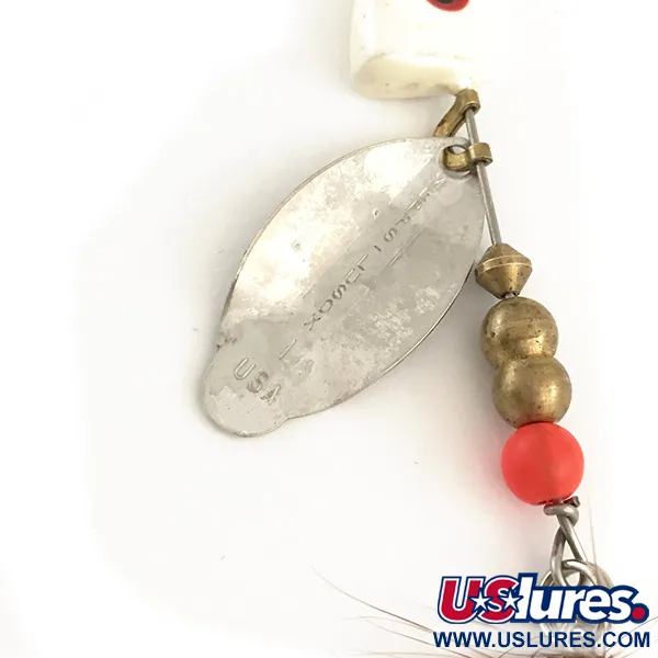  Mepps Lusox 1, нікель/червоний, 10 г, блешня оберталка (вертушка) #6403