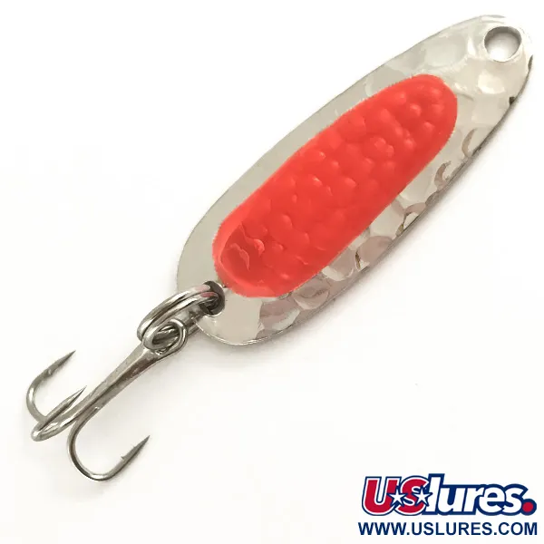  Blue Fox Pixee UV (світиться в ультрафіолеті), карбований нікель/червоний, 4,5 г, блесна коливалка (колебалка) #6419