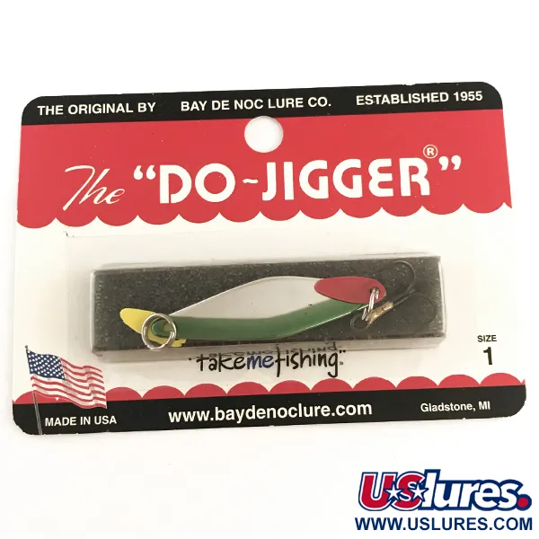 Bay de Noc Do-Jigger, нікель/зелений, 5 г, блесна коливалка (колебалка) #6422