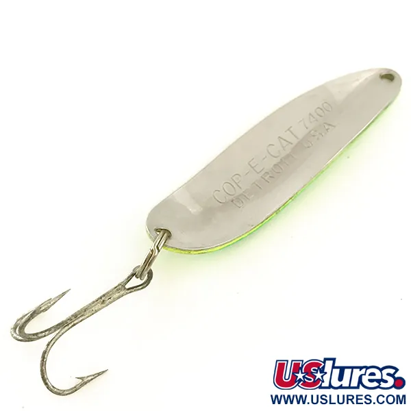 Eppinger Dardevle Cop-E-Cat 7400, жовтий/зелений/нікель, 14 г, блесна коливалка (колебалка) #6428