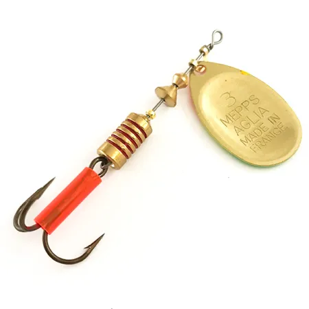 Mepps Aglia 3 Fluo UV (світиться в ультрафіолеті), Fluo Tiger, 7 г, блешня оберталка (вертушка) #6456