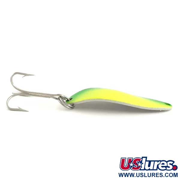 Seneca Little Cleo (Hula Girl, UV - світиться в ультрафіолеті), жовтий/зелений/нікель, 10 г, блесна коливалка (колебалка) #6463