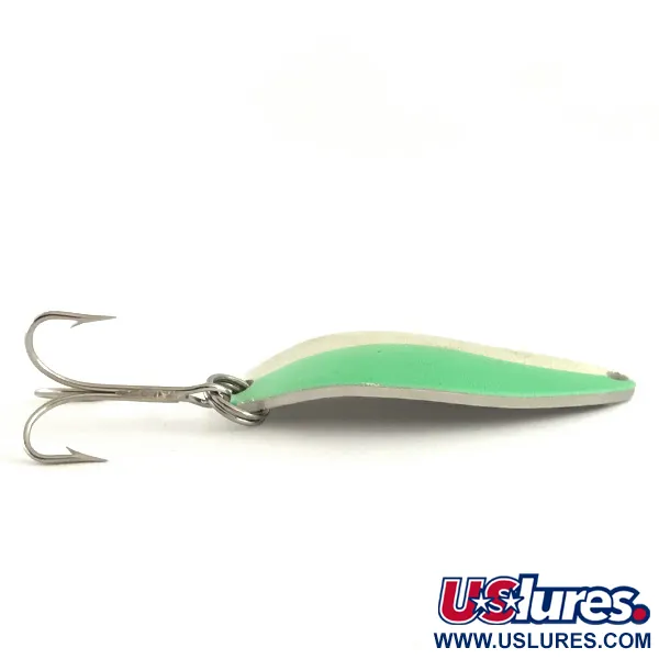 Seneca Little Cleo (Hula Girl, світиться в темряві), білий/зелений/нікель, 14 г, блесна коливалка (колебалка) #6464