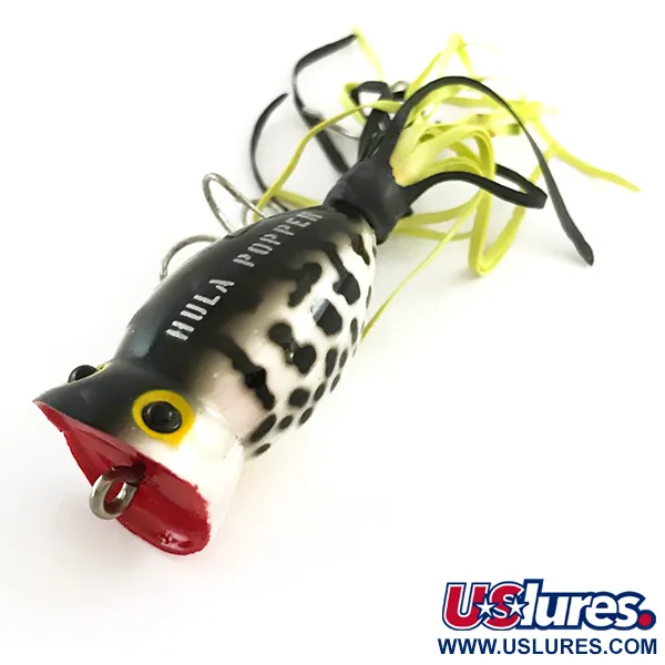  Fred Arbogast Hula Popper, білий леопард/червоний, 8 г, воблер #6476