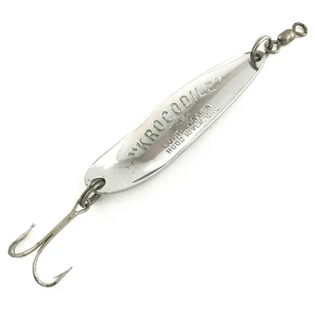 Luhr Jensen Krocodile DIE #4, нікель/зелений, 14 г, блесна коливалка (колебалка) #6490