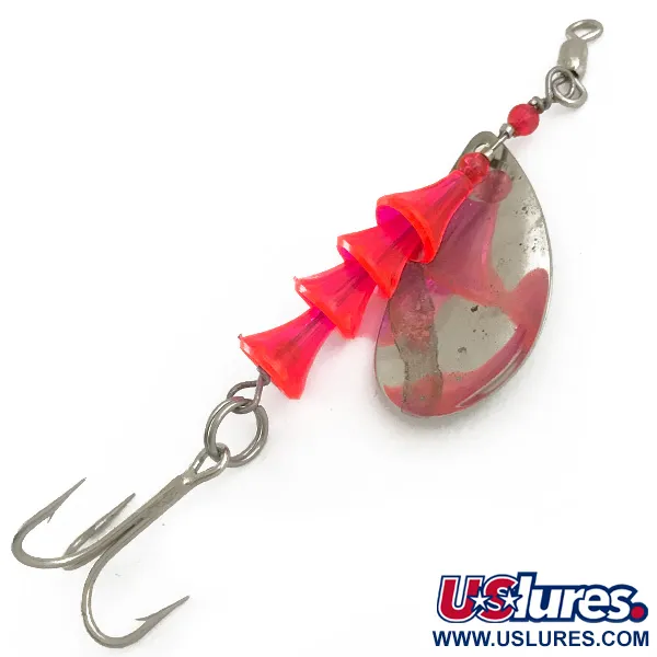 Luhr Jensen TEE Spoon, нікель/рожевий, 10 г, блешня оберталка (вертушка) #6527