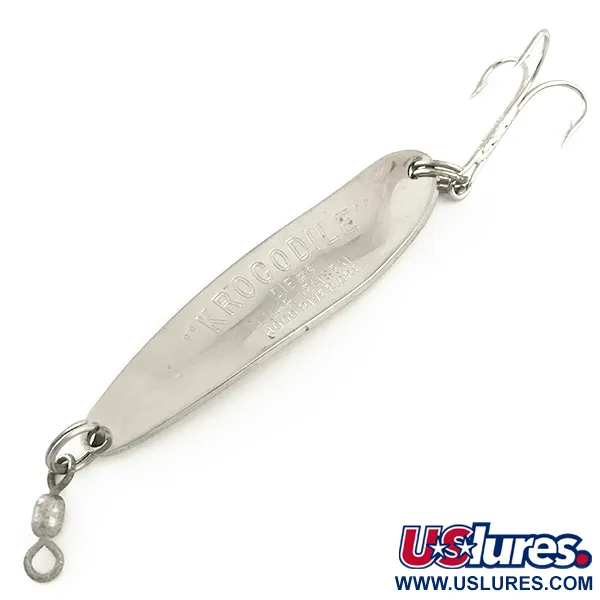 Luhr Jensen Krocodile DIE #4, нікель/червоний, 17 г, блесна коливалка (колебалка) #6554