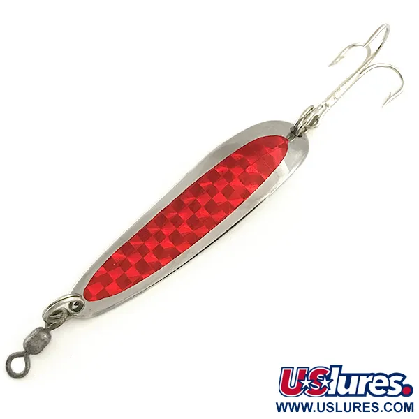 Luhr Jensen Krocodile DIE #4, нікель/червоний, 17 г, блесна коливалка (колебалка) #6554