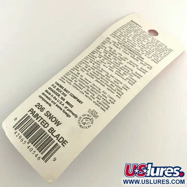 Yakima Bait Worden’s Original Rooster Tail, білий, 1,77 г, блешня оберталка (вертушка) #6579