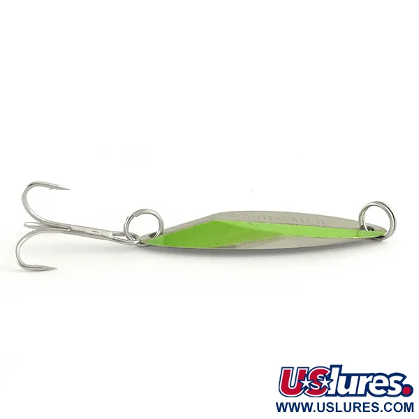 Acme Kastmaster UV (світиться в ультрафіолеті), нікель/зелений, 10,5 г, блесна коливалка (колебалка) #6585