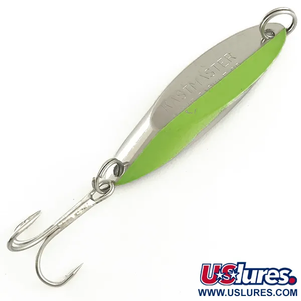 Acme Kastmaster UV (світиться в ультрафіолеті), нікель/зелений, 10,5 г, блесна коливалка (колебалка) #6585