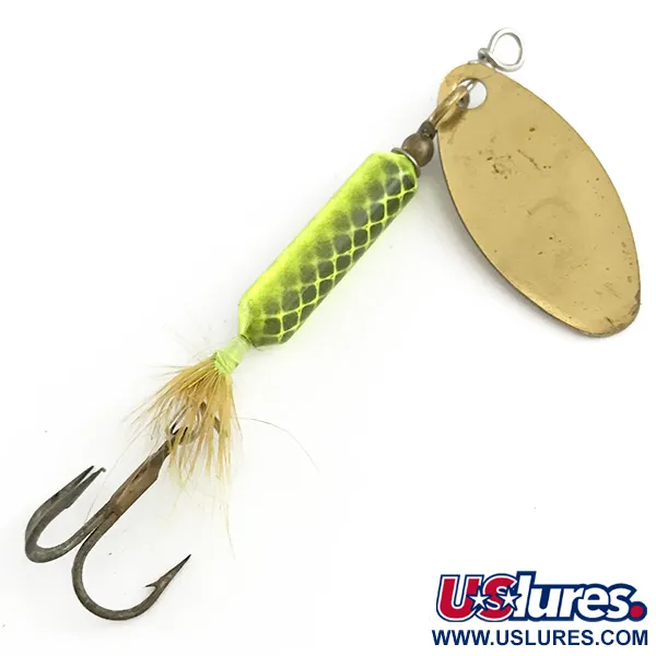 Yakima Bait Worden’s Original Rooster Tail 3, золото/шартрез, 6 г, блешня оберталка (вертушка) #6599