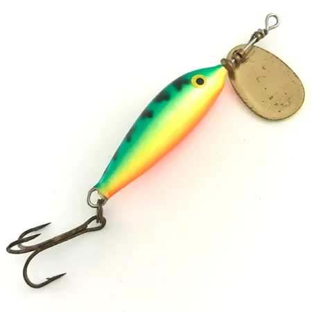 Blue Fox Vibrax Minnow Spin 1 UV (світиться в ультрафіолеті), Fire Tiger, 4 г, блешня оберталка (вертушка) #6601