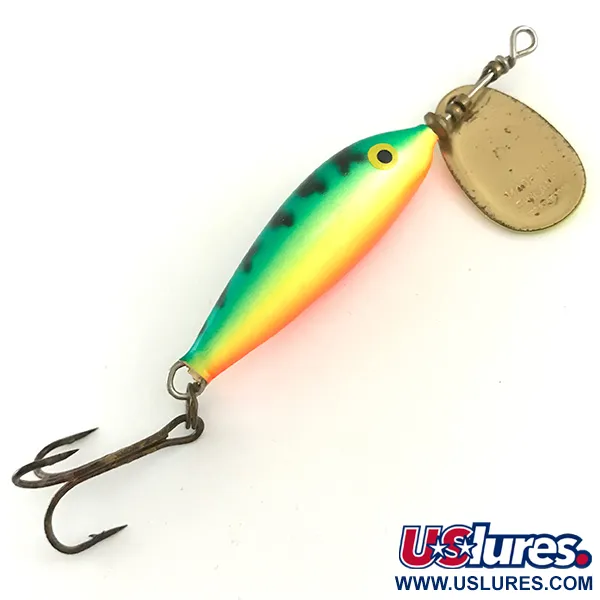  Blue Fox Vibrax Minnow Spin 1 UV (світиться в ультрафіолеті), Fire Tiger, 4 г, воблер #6601