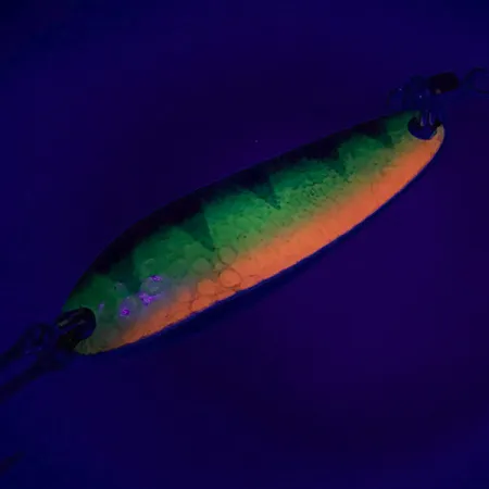 Luhr Jensen Krocodile DIE #3 UV (світиться в ультрафіолеті), Fire Tiger, 10 г, блесна коливалка (колебалка) #6631