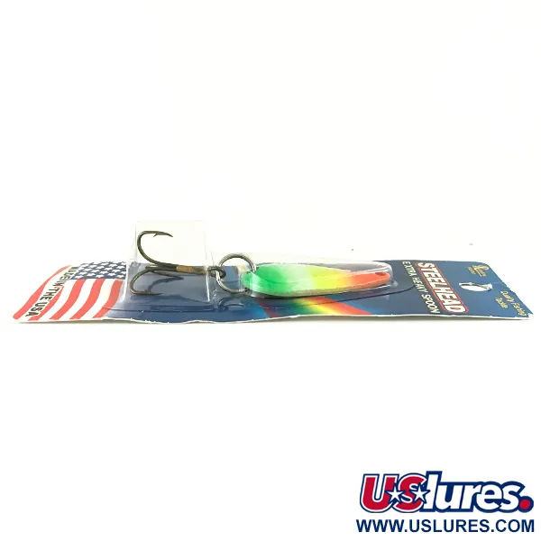 Rainbow Plastics Steelhead UV (світиться в ультрафіолеті), неоновий зелений/жовтий, 14 г, блесна коливалка (колебалка) #6632