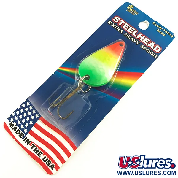 Rainbow Plastics Steelhead UV (світиться в ультрафіолеті), неоновий зелений/жовтий, 14 г, блесна коливалка (колебалка) #6632