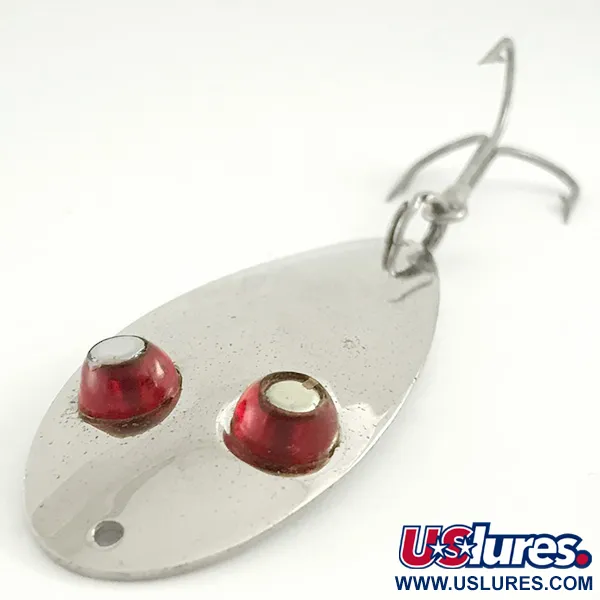 Paul Bunyan Flash eye spoon, нікель/червоні очі, 17 г, блесна коливалка (колебалка) #6649
