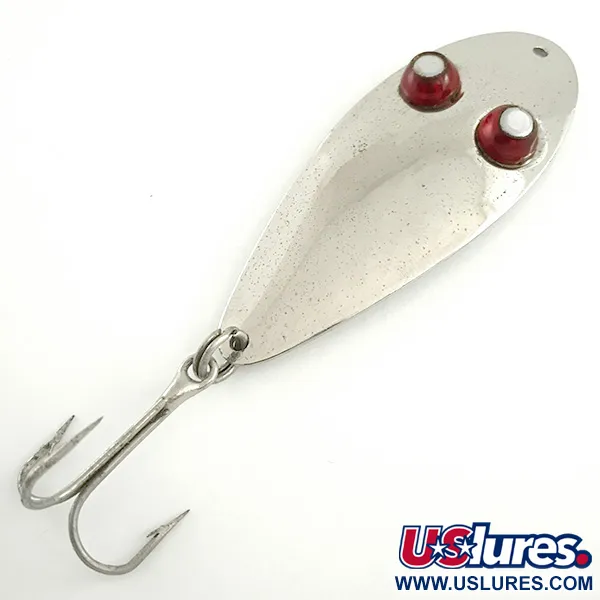  Paul Bunyan Flash eye spoon, нікель/червоні очі, 17 г, блесна коливалка (колебалка) #6649