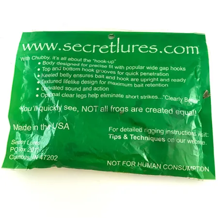 Secret Lures Chubby Frog 4 шт., Mean Green, до рибалки #6670