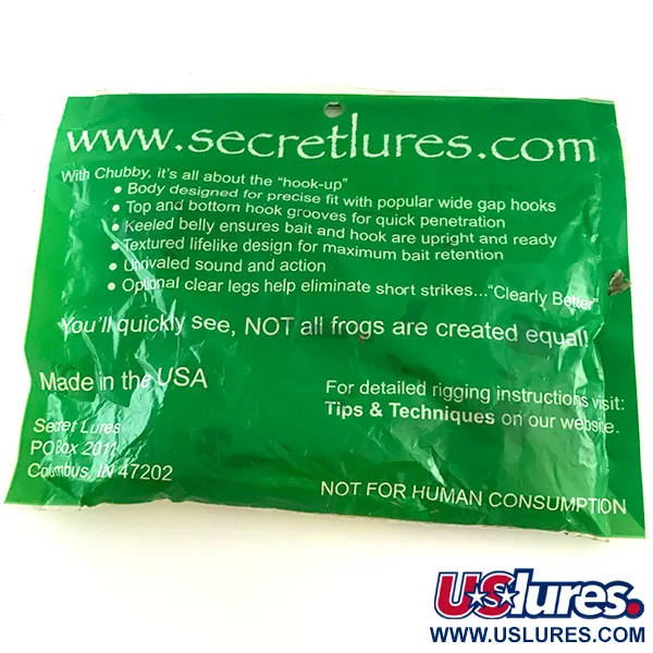  Secret Lures Chubby Frog 4 шт., Mean Green, , до рибалки #6670