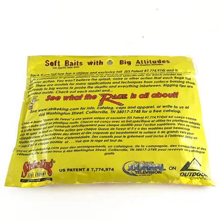 Strike King STRIKE KING Rage Tail Rage Craw, силікон, 6 шт., Watermelon Meat, до рибалки #6673