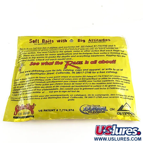 Strike King STRIKE KING Rage Tail Rage Craw, силікон, 6 шт., Watermelon Meat, , до рибалки #6673