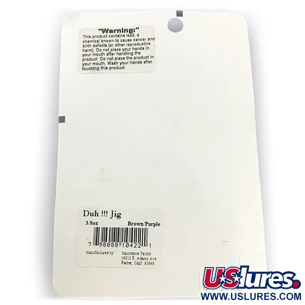 Other DUH Ultimate Jig, коричневий/червоний, 12 г, до рибалки #6724