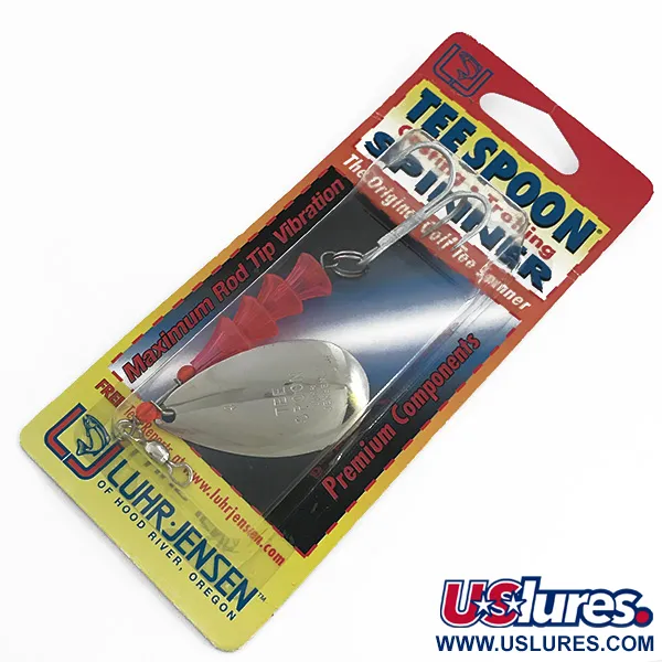 Luhr Jensen TEE Spoon 4, нікель/рожевий, 10 г, блешня оберталка (вертушка) #6749