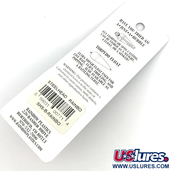 Rainbow Plastics Steelhead UV (світиться в ультрафіолеті), райдужний, 14 г, блесна коливалка (колебалка) #6752