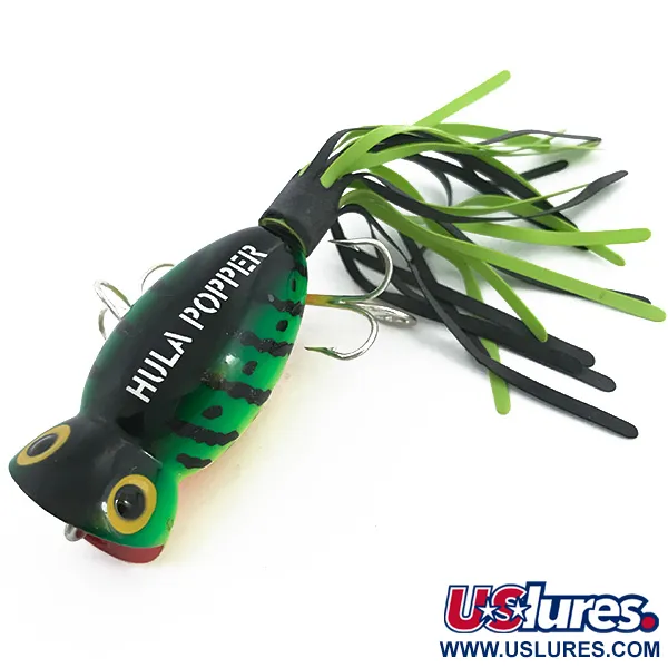  Fred Arbogast Hula Popper, Fire Tiger, 10 г, воблер #6760