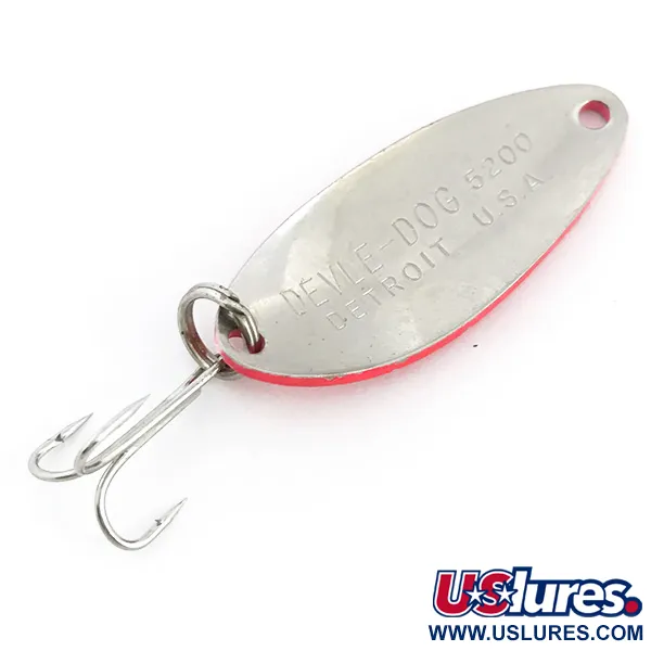 Eppinger Dardevle Devle-Dog 5200 UV (світиться в ультрафіолеті), неоновий малиновий/нікель, 7 г, блесна коливалка (колебалка) #6773