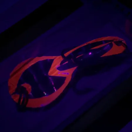 Luhr Jensen Loco 1 UV (світиться в ультрафіолеті), червоний/голограма, 4 г, блесна коливалка (колебалка) #6779