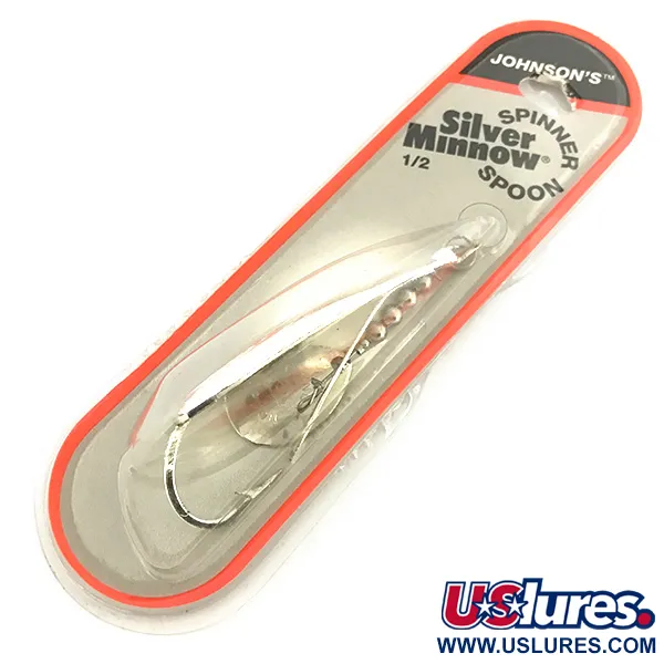 Незачіпляйка Johnson Silver Minnow, покриття сріблом, з пелюсткою, срібло/покриття справжнім сріблом, 14 г, блесна коливалка (колебалка) #6797