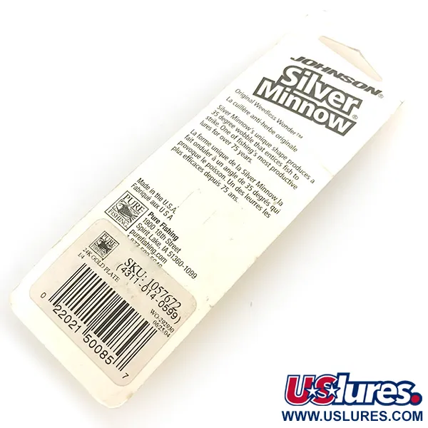  Незачіпляйка Johnson Silver Minnow, золото, 7 г, блесна коливалка (колебалка) #6798