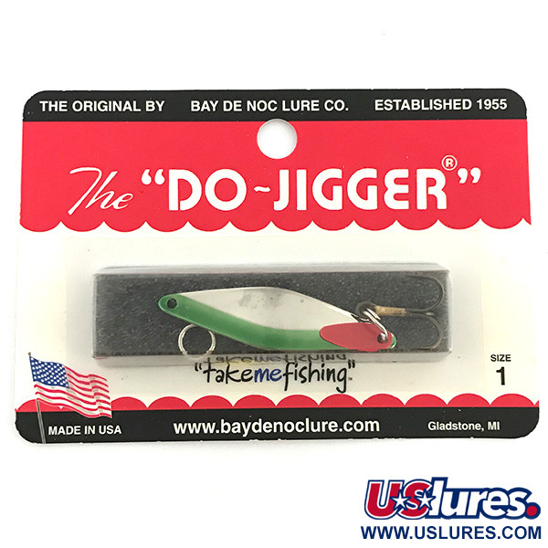 Bay de Noc Do-Jigger 1, нікель/зелений/червоний/жовтий, 5 г, блесна коливалка (колебалка) #6799