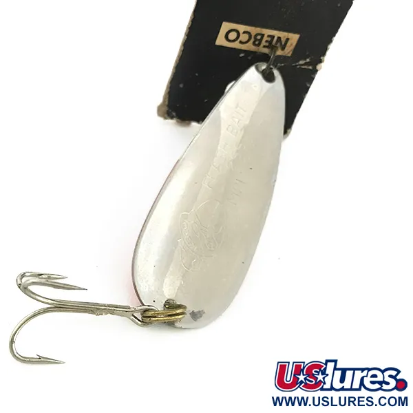  Nebco FlashBait 266, червоний/білий/нікель, 10 г, блесна коливалка (колебалка) #6801