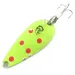 Eppinger Dardevle Spinnie UV (світиться в ультрафіолеті), неоновий зелений/нікель, 9 г, блесна коливалка (колебалка) #6803
