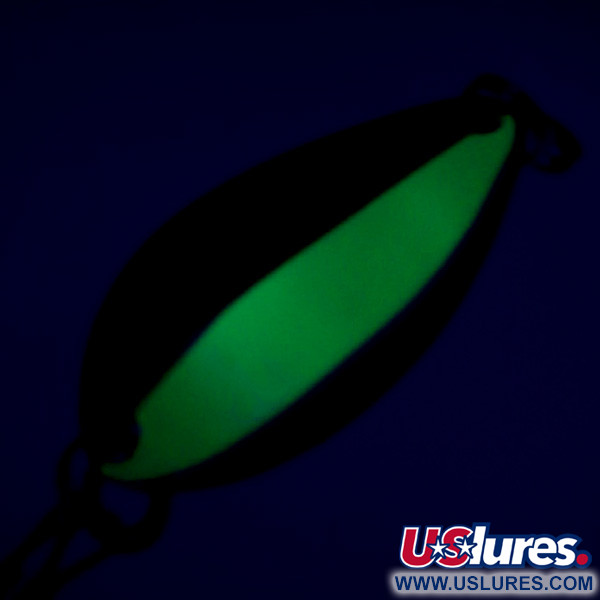  Acme Little Cleo UV (світиться в ультрафіолеті), нікель/зелений, 3,5 г, блесна коливалка (колебалка) #6819