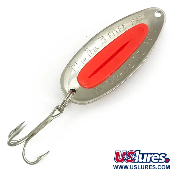  Blue Fox Pixee UV (світиться в ультрафіолеті), карбований нікель/помаранчевий, 14 г, блесна коливалка (колебалка) #6822