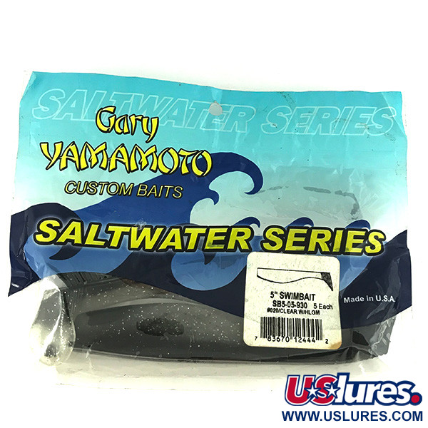 Gary Yamamoto Yamamoto Saltwater series, силікон, 3 шт., Black w/Hologram Belly, , до рибалки #6830
