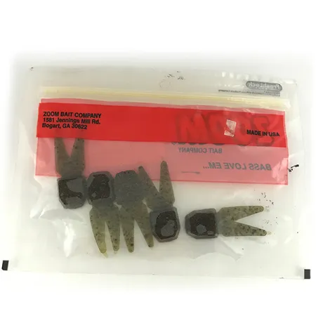 Zoom Tiny Salty Chunk, силікон, Green Pumpkin Red, до рибалки #6831