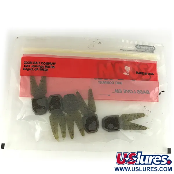 Zoom Tiny Salty Chunk, силікон, Green Pumpkin Red, до рибалки #6831