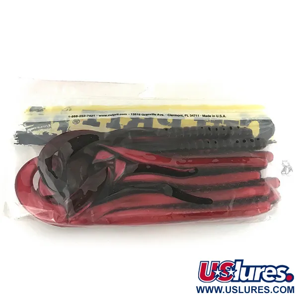 Culprit Original Worm, силікон , 10 шт., Red Shad, , до рибалки #6897